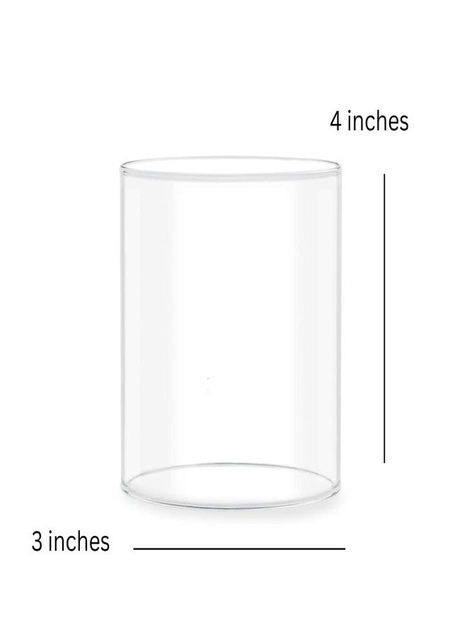 ServDharm Deepam Glass Cover Without Akhand Diya, Borosilicate Wind Protector for Candles Tea Lights & Led Tealight (Diameter 3 Inches X 4 Inches Height) - Image 4